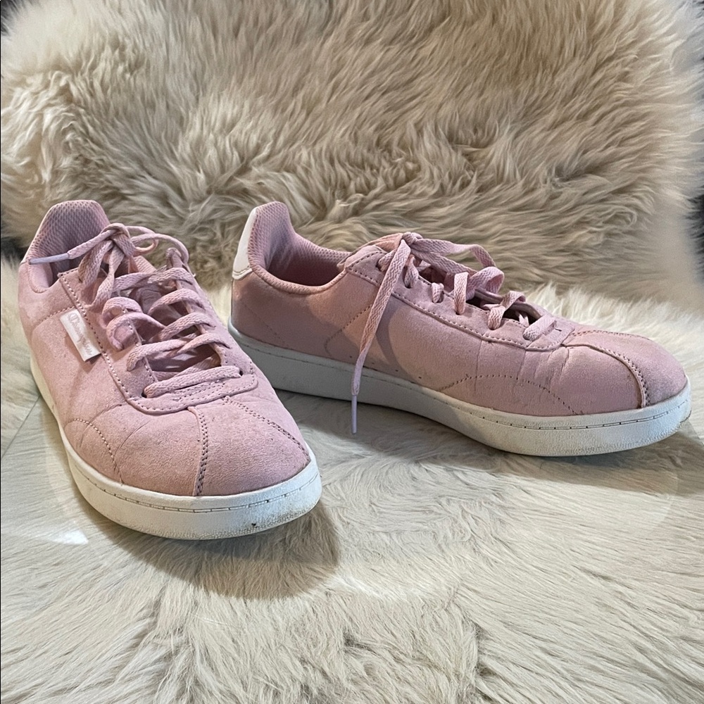 Champion Light Pink Suede Sneakers